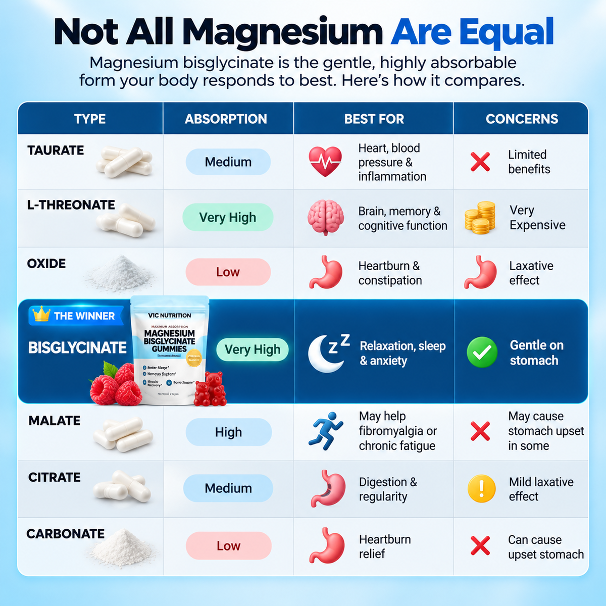 VIC Nutrition Magnesium Bisglycinate Gummies